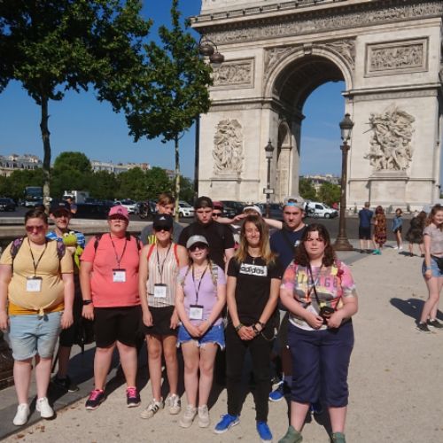 The group at the Arc de Triomphe